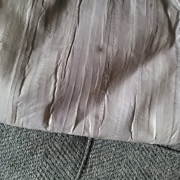 Vintage 80s Eel Skin Leather Shoulder Bag - Picture 12 of 14